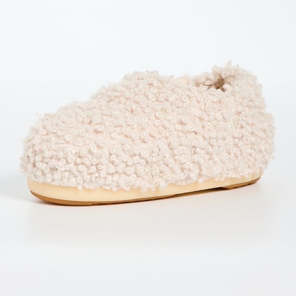 Moon Boot Sandal Band Astrakan Flats